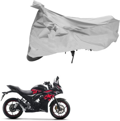 Ak Automotive Two Wheeler Cover for Suzuki(Silver)