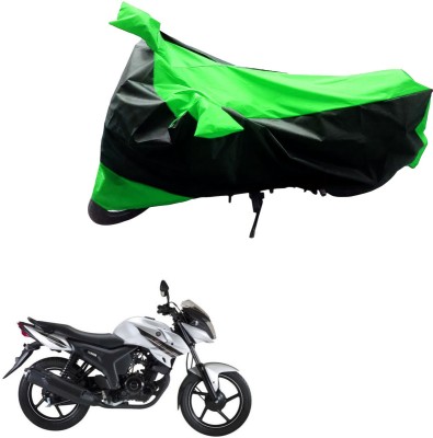 Ak Automotive Two Wheeler Cover for Yamaha(SZ-S, Black, Green)