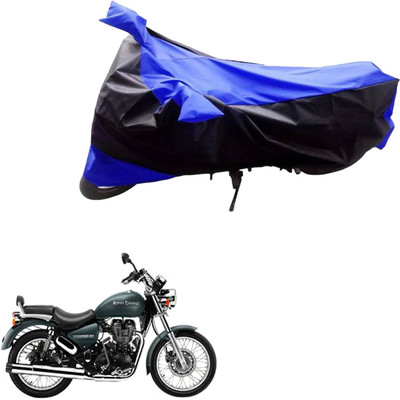 JVG Two Wheeler Cover for Royal Enfield(Black, Blue)