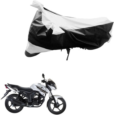AK Art Two Wheeler Cover for Yamaha(SZ-S, Black, Silver)