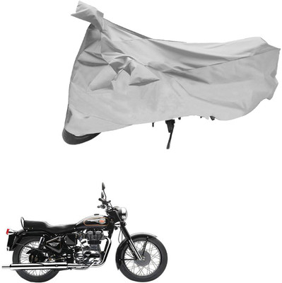 PRIMEAUTOZ Two Wheeler Cover for Royal Enfield(Classic 350, Silver)
