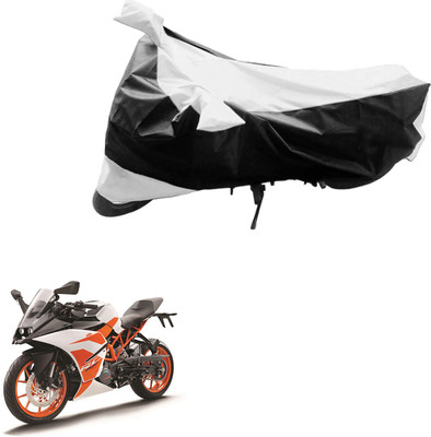 Ak Automotive Two Wheeler Cover for KTM(RC 200, Black, Silver)