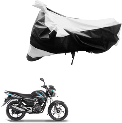 PRIMEAUTOZ Two Wheeler Cover for Bajaj(Discover 100 DTS-i, Black, Silver)