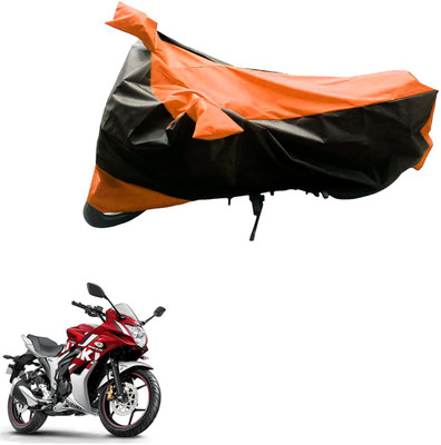 JVG Two Wheeler Cover for Suzuki(Gixxer, Black, Orange)