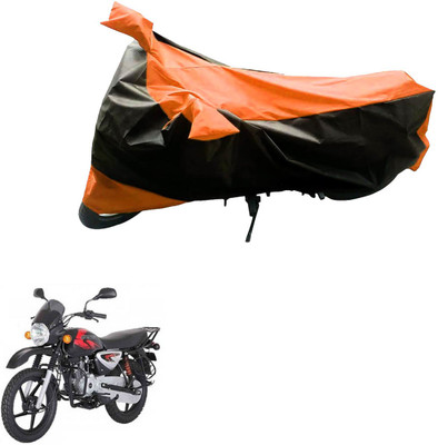 AK Art Two Wheeler Cover for Bajaj(Boxer, Black, Orange)