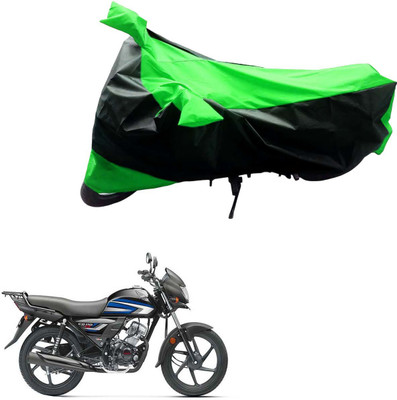 AK Art Two Wheeler Cover for Honda(CD, Black, Green)