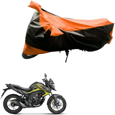 AZACUS Two Wheeler Cover for Honda(CB Hornet 160, Black, Orange)