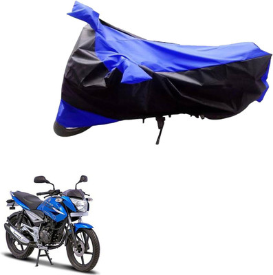 AK Art Two Wheeler Cover for Bajaj(XCD 125cc, Black, Blue)