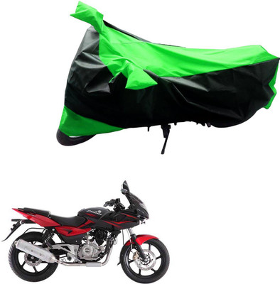 AK Art Two Wheeler Cover for Bajaj(Pulsar 220 DTS-i, Black, Green)