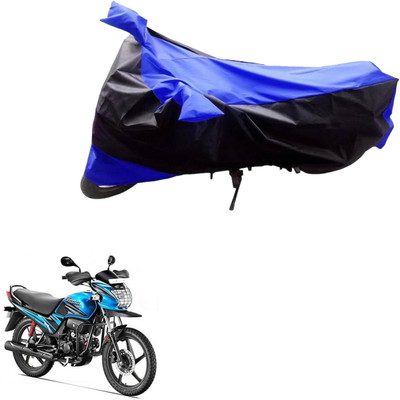 Ak Automotive Two Wheeler Cover for Hero(Passion Pro TR, Black, Blue)