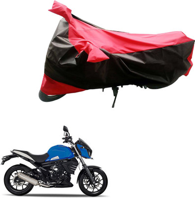 PRIMEAUTOZ Two Wheeler Cover for Mahindra(Black, Red)