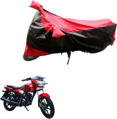 AK Art Two Wheeler Cover for TVS(Phoenix 125, Black, Red)