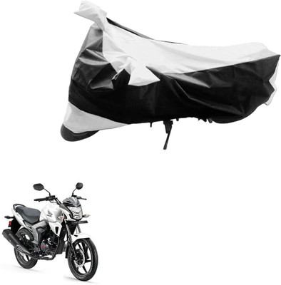 PRIMEAUTOZ Two Wheeler Cover for Honda(Trigger, Black, Silver)