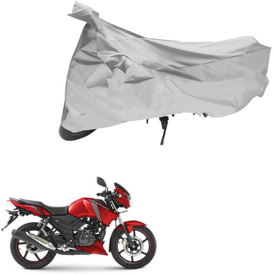 AutoVision Two Wheeler Cover for TVS(Apache RTR 160, Silver)