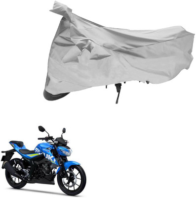 AutoVision Two Wheeler Cover for Suzuki(Gixxer, Silver)