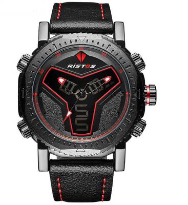RISTOS R 003 Ristos 9341 Red Analog Digital Watch For Men