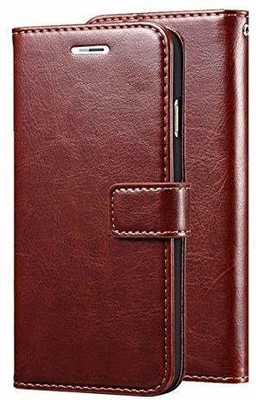Cellshop Flip Cover for Oppo A5 2020(Brown, Magnetic Case)