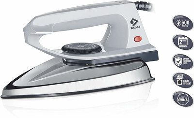 Bajaj DX- 2 600 600 W Dry Iron(GRAY/WHITE)