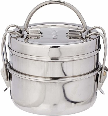 EMPHIRE Stainless Steel Two Compartment Tiffin Box with Lid, 800 ml, Silver 2 Containers Lunch Box(800 ml, Thermoware)