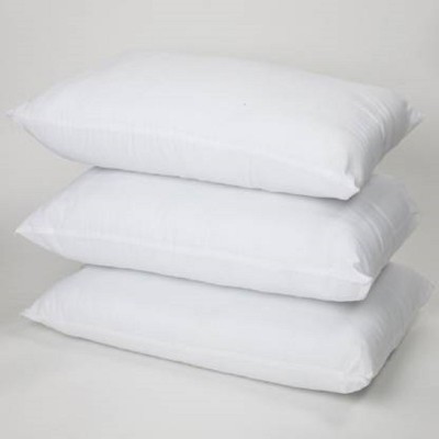 Navi collection Microfibre Solid Sleeping Pillow Pack of 3(White)