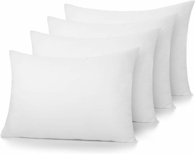 Swikon star Microfibre, Polyester Fibre Solid Sleeping Pillow Pack of 4(White)