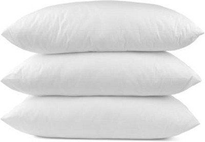 GKM Microfibre Solid Sleeping Pillow Pack of 3(White)