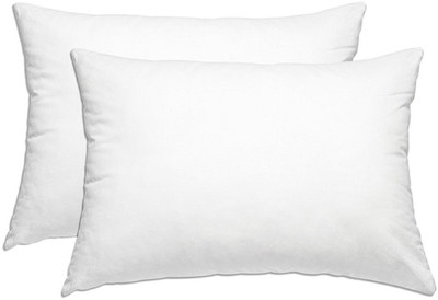 GKM Microfibre Sleeping Pillow Pack of 2 Solid(White)