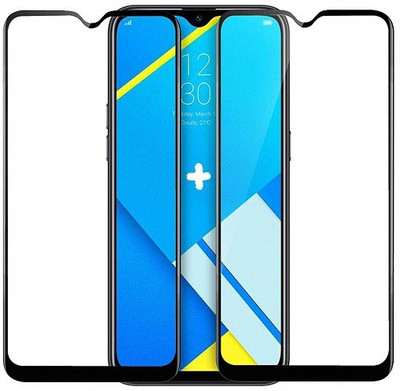 Bodoma Edge To Edge Tempered Glass for Realme C2(Pack of 2)