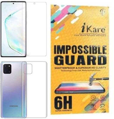 iKare Front and Back Screen Guard for Samsung Galaxy Note 10 lite(Pack of 2)