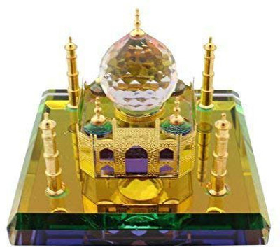 Pooja Creation Decorative Taj Mahal Decorative Showpiece  -  10 cm(Crystal, Multicolor)