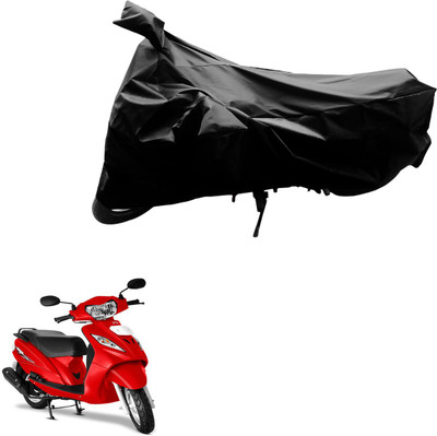AK Art Two Wheeler Cover for TVS(Wego, Black)