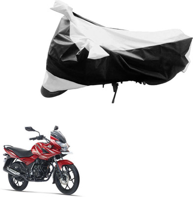 Ak Automotive Two Wheeler Cover for Bajaj(Discover 150 f, Black, Silver)