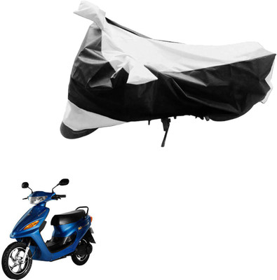 Ak Automotive Two Wheeler Cover for Indus(Yo Electron, Black, Silver)