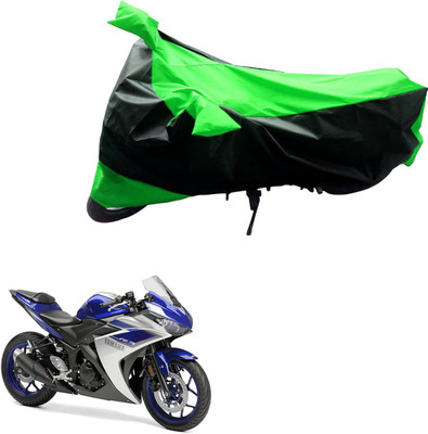 JVG Two Wheeler Cover for Yamaha(YZF R25, Black, Green)