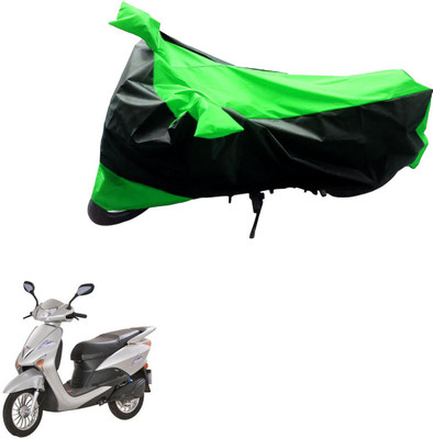 AK Art Two Wheeler Cover for Indus(Yo EXL, Black, Green)