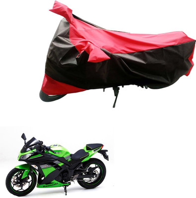 JVG Two Wheeler Cover for Kawasaki(Ninja 300, Black, Red)