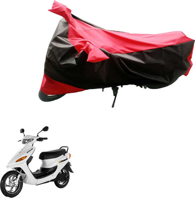 Ak Automotive Two Wheeler Cover for Indus(Yo, Black, Red)