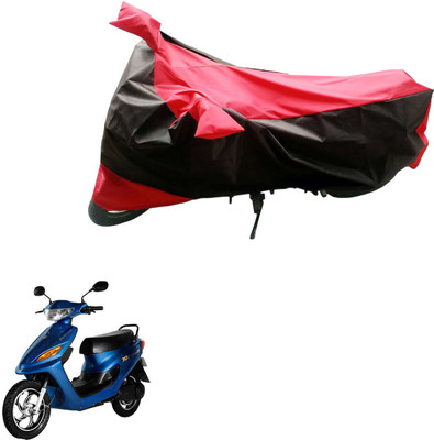 PRIMEAUTOZ Two Wheeler Cover for Indus(Yo Electron, Black, Red)