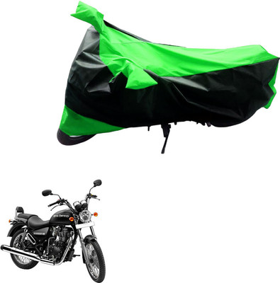 AZACUS Two Wheeler Cover for Royal Enfield(Thunderbird 350, Black, Green)