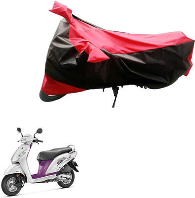 JVG Two Wheeler Cover for Honda(Activa i, Black, Red)