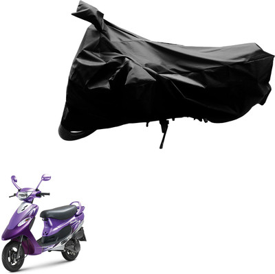 AutoVision Two Wheeler Cover for TVS(Scooty Pep+, Black)