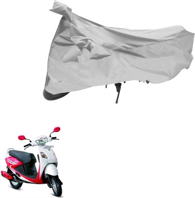 PRIMEAUTOZ Two Wheeler Cover for Hero(Pleasure, Silver)