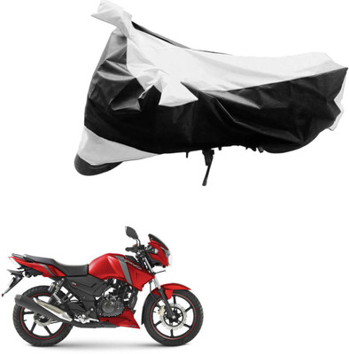 Ak Automotive Two Wheeler Cover for TVS(Apache, Black, Silver)