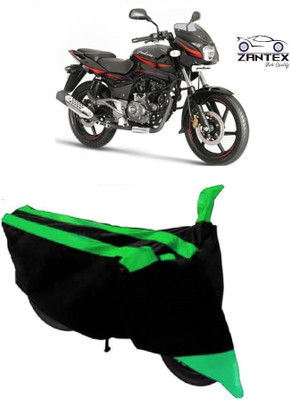 ZANTEX Two Wheeler Cover for Bajaj(DTS-i, Black, Green)