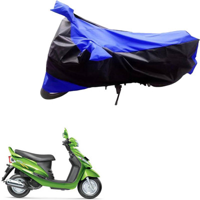 AK Art Two Wheeler Cover for Mahindra(Rodeo RZ, Black, Blue)