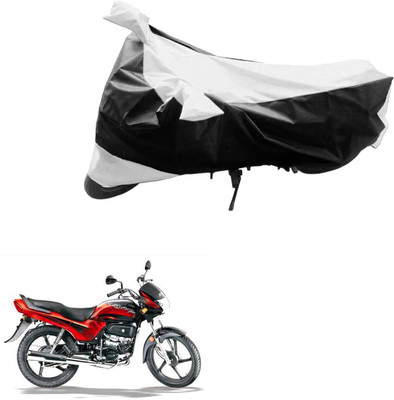 Ak Automotive Two Wheeler Cover for Hero(Passion Plus, Black, Silver)