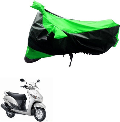 AK Art Two Wheeler Cover for Yamaha(Alpha, Black, Green)