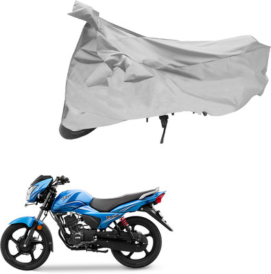 AutoVision Two Wheeler Cover for TVS(Victor GLX, Silver)