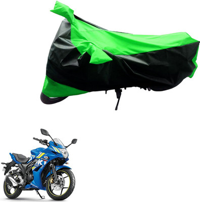 JVG Two Wheeler Cover for Suzuki(Gixxer SF, Black, Green)