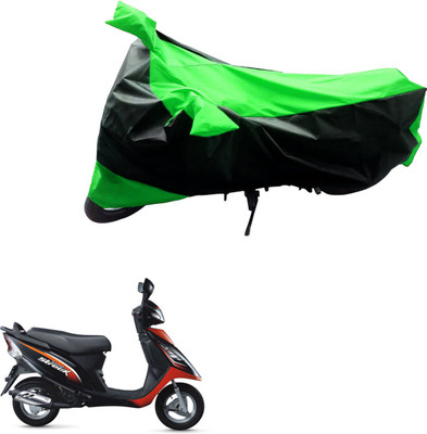 AK Art Two Wheeler Cover for TVS(Scooty Streak, Black, Green)